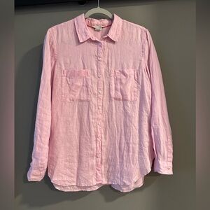 Boden - 100% linen button down shirt - pink